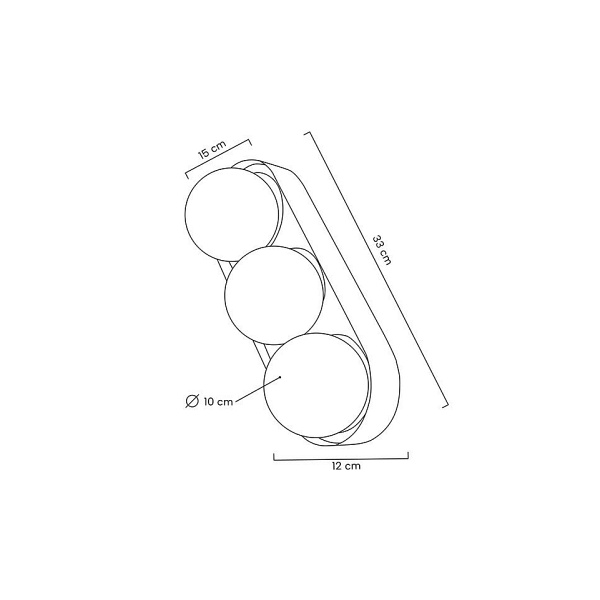 Lampa ścienna DROPS 3 czarna - Moosee